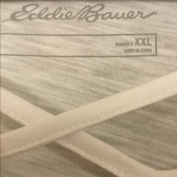 Eddie Bauer White Slub Crosstrek Neck Too - Picture 3 of 3